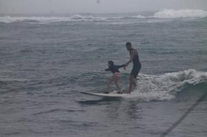 Kids surfing Oahu